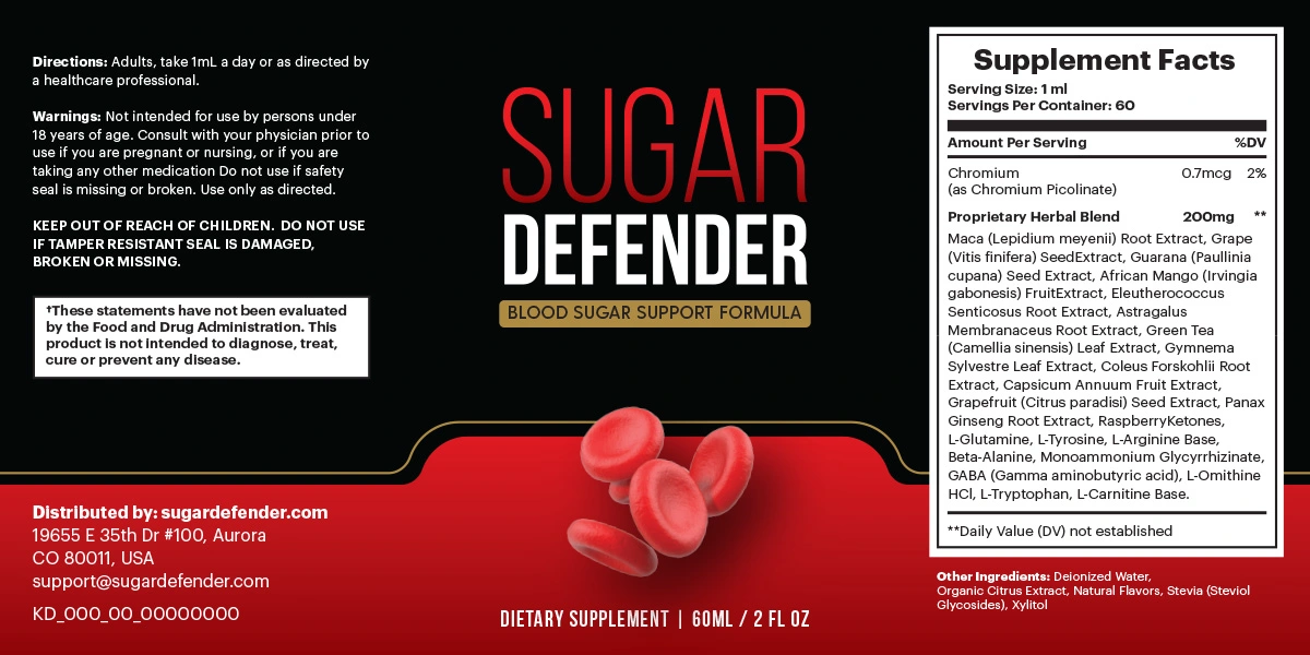 label sugar defender